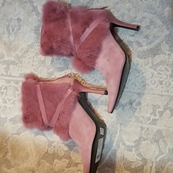 Nine West Pink Suede 1/2 Boot Heels - Picture 8 of 8